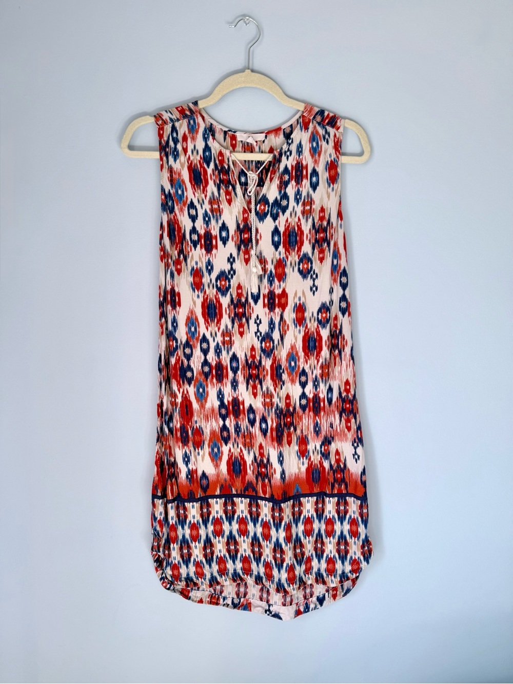 BLL New York Sleeveless Printed Ikat Shift Dress - Size S